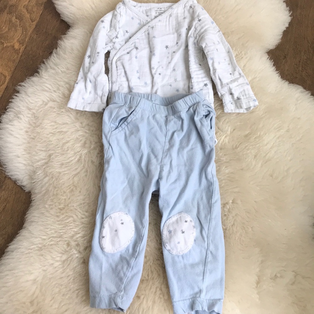 Aden & Anais pajama kimono star set